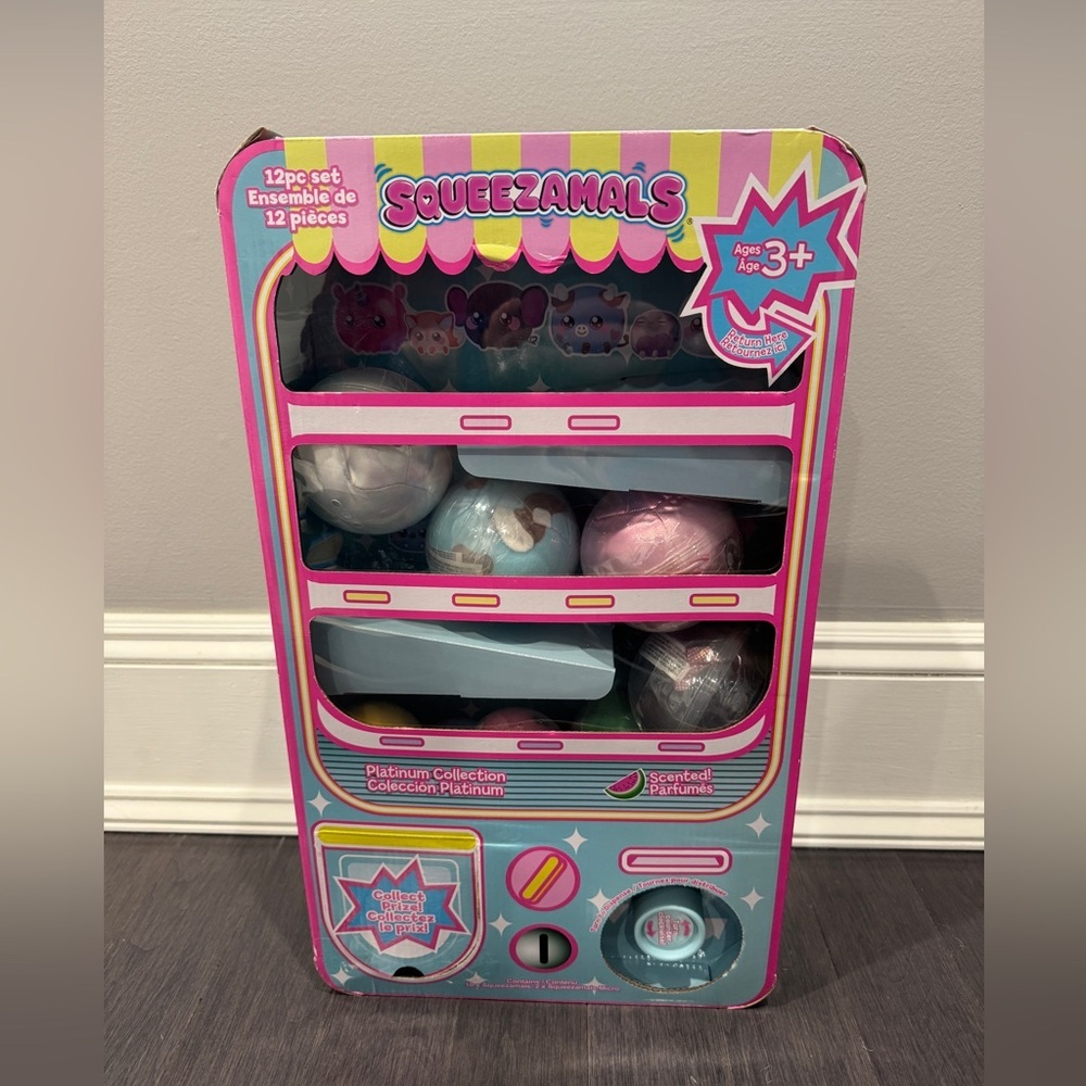 Squeezamals Vending Machine Stuffed Animals for Kids Toddlers
